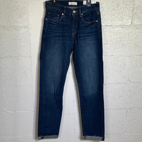 LOFT Denim - LOFT Girlfriend mid rise Jeans in Dark Rinse Size 25 $80